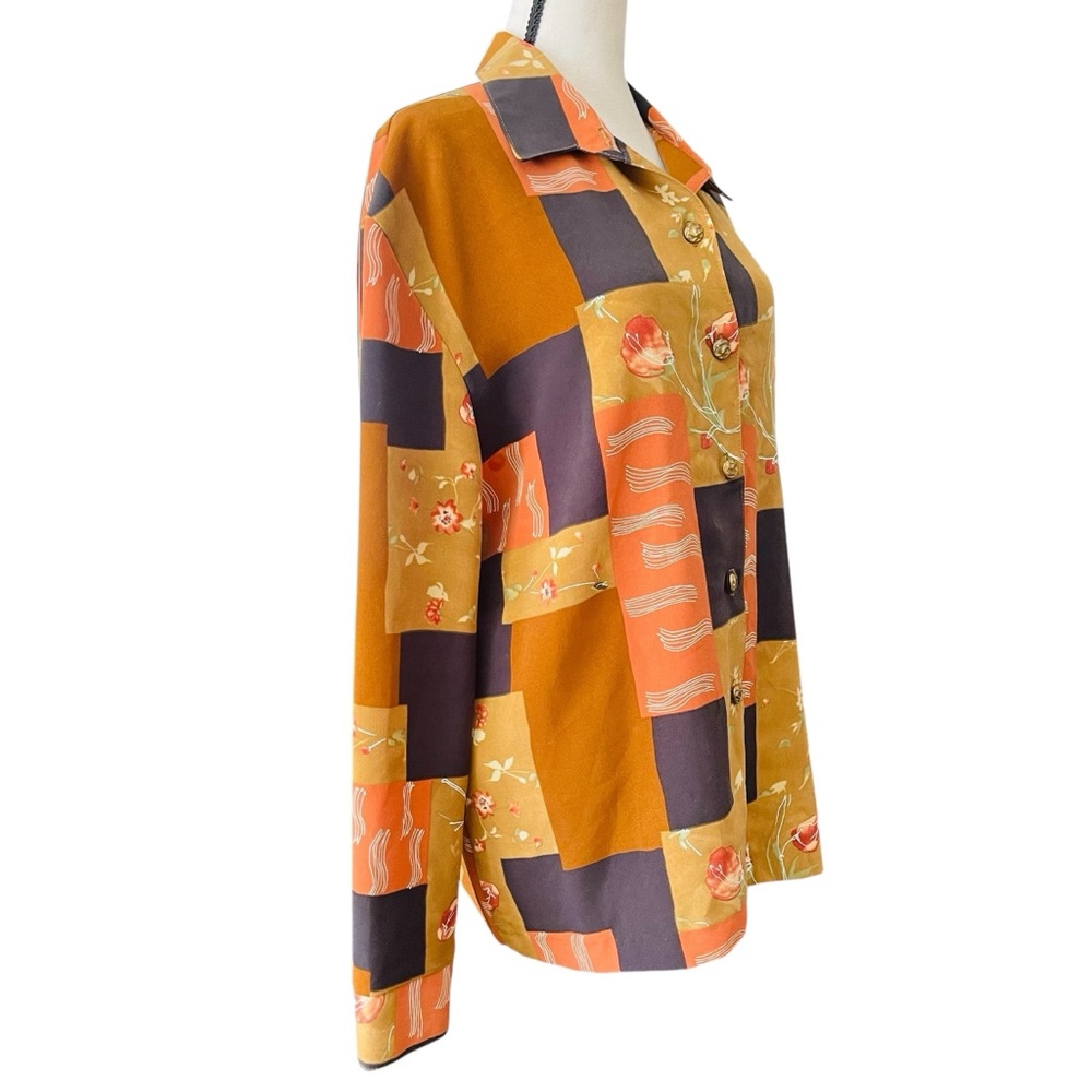 Lighthouse Point Colorful Patchwork Long Sleeve S… - image 4